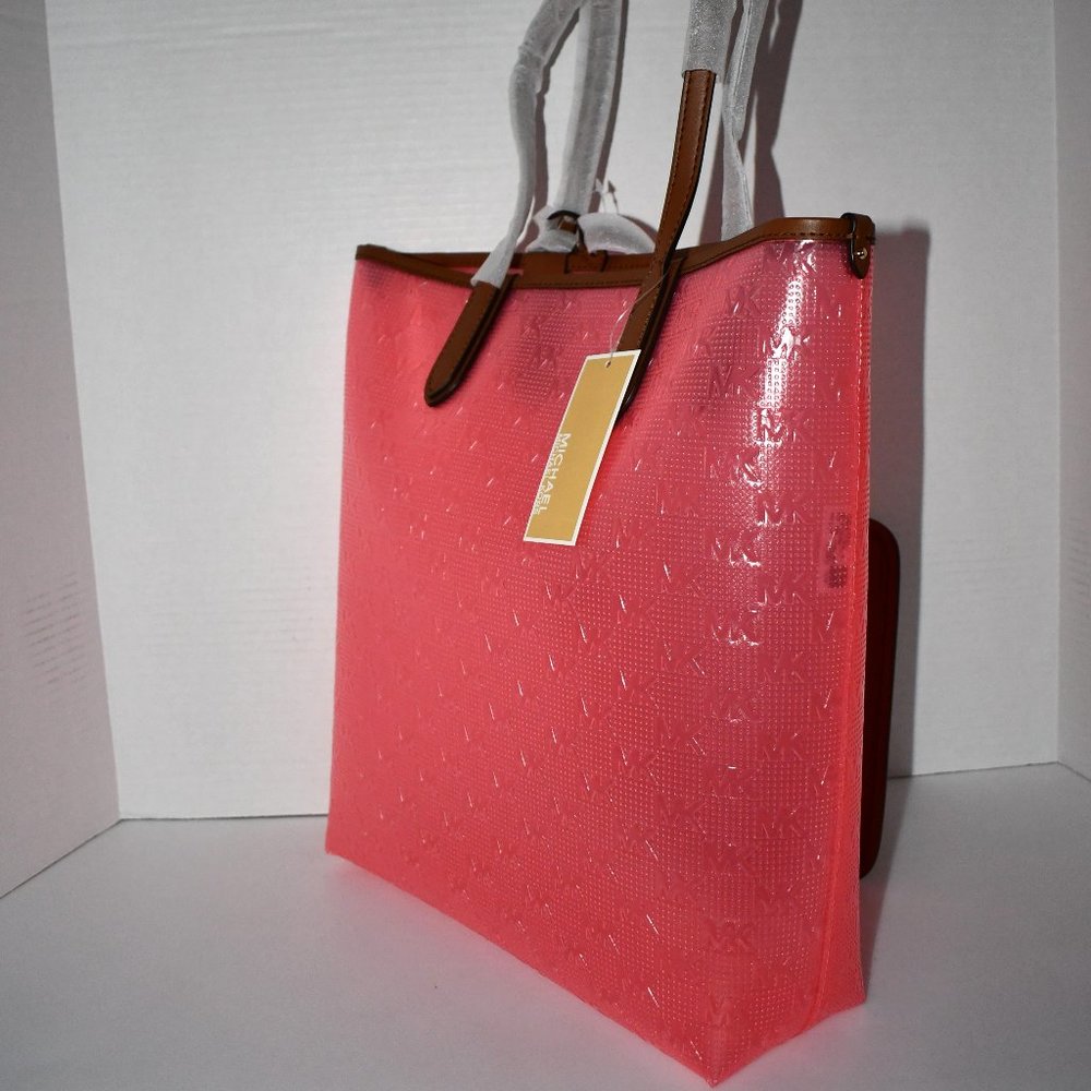 Michael Kors Eliza MED North South Clear Tote in Geranium Multi #30SGZAT3U NWT - Picture 5 of 8